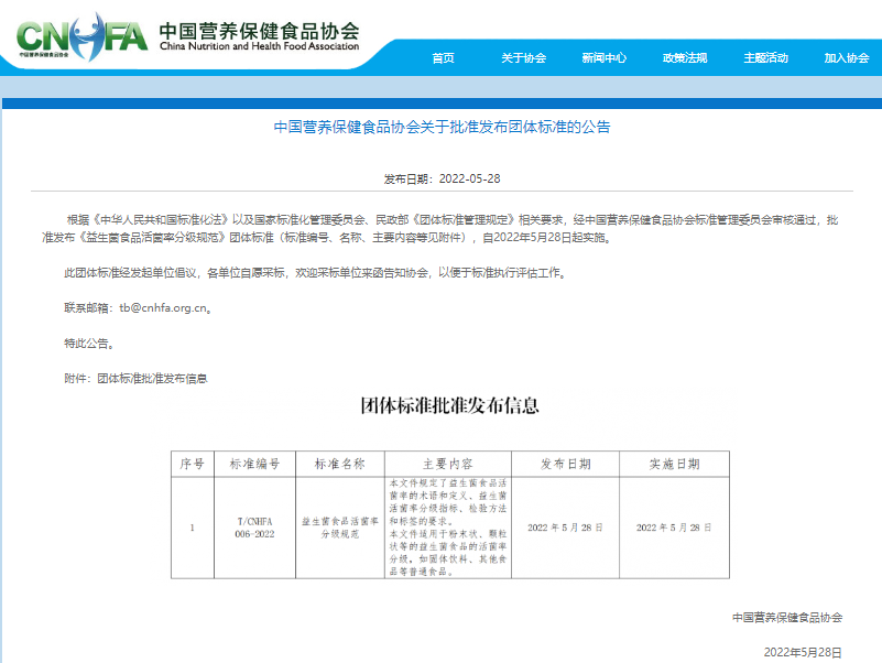 益生菌食品新团标发布：活菌率必须达到50%才满足1级标准